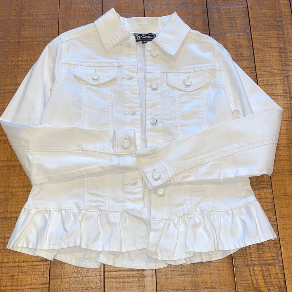 NWOT DG2 Diane Gilman White Jean Jacket - XS